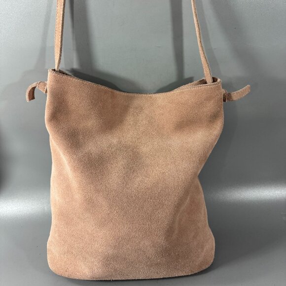 M.I.L.A. JACKIE Suede Crossbody Bag in Taupe - Picture 5 of 15